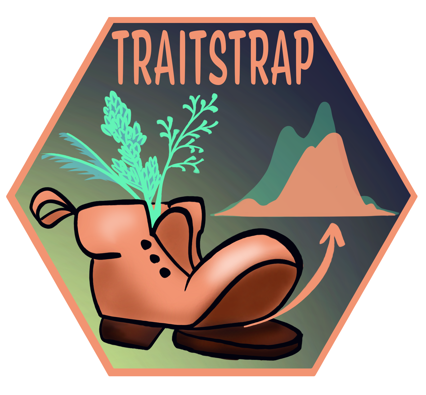 traitstrap hex sticker